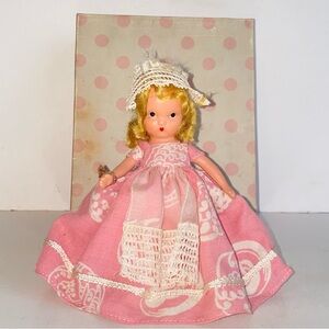 Vintage Nancy Ann Storybook Doll #161 Jennie Bisque Frozen Legs Wrist Tag Box